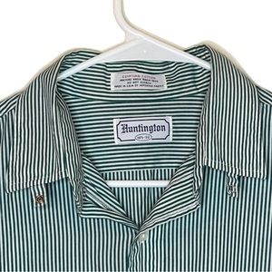 Vintage Huntington Candy Stripe Cotton Button Down Shirt